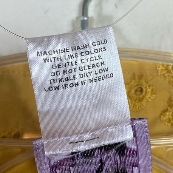 NWT City Hearts Yellow Floral Embroidered Eyelet Zip Up Vest Jacket Size S - Picture 7 of 7